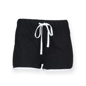 Skinni Minni Childrens/Kids Retro Sports Shorts / Black / White